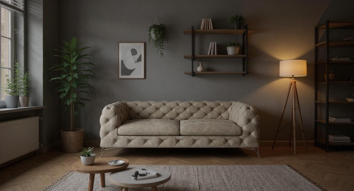Elegantes 2,5-Sitzer Sofa aus hochwertigem Stoff mit luxuriösem Komfort