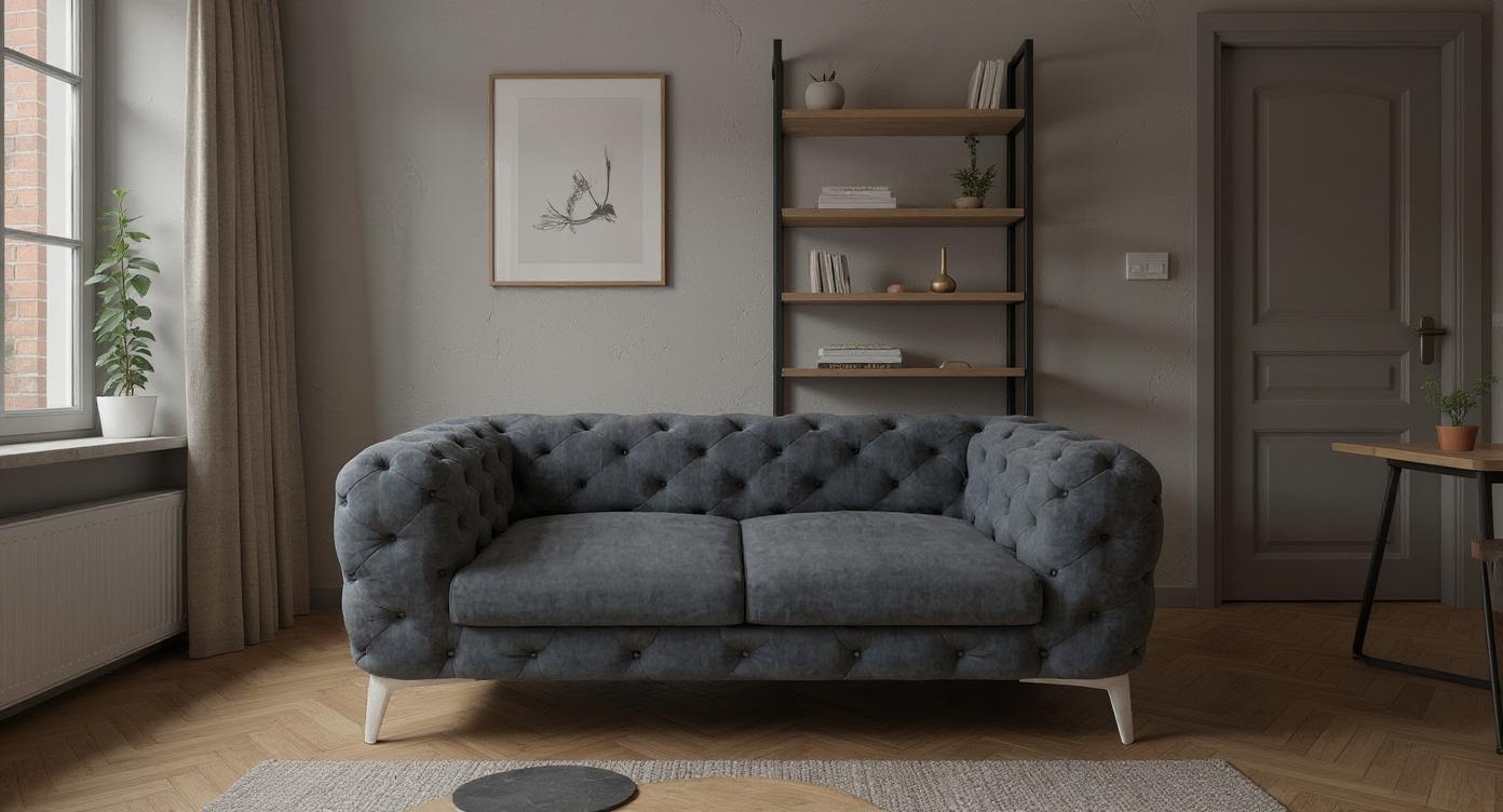 Elegantes 2-Sitzer-Sofa mit Hochwertigem Stoff und Maximalem Komfort