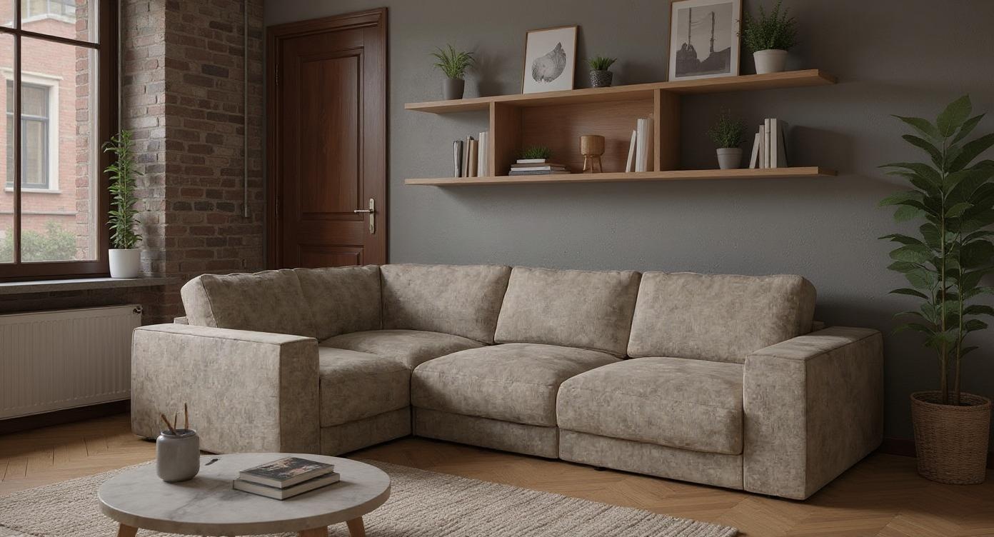 Elegantes 4-Sitzer Stoffsofa mit hochwertigem Komfort