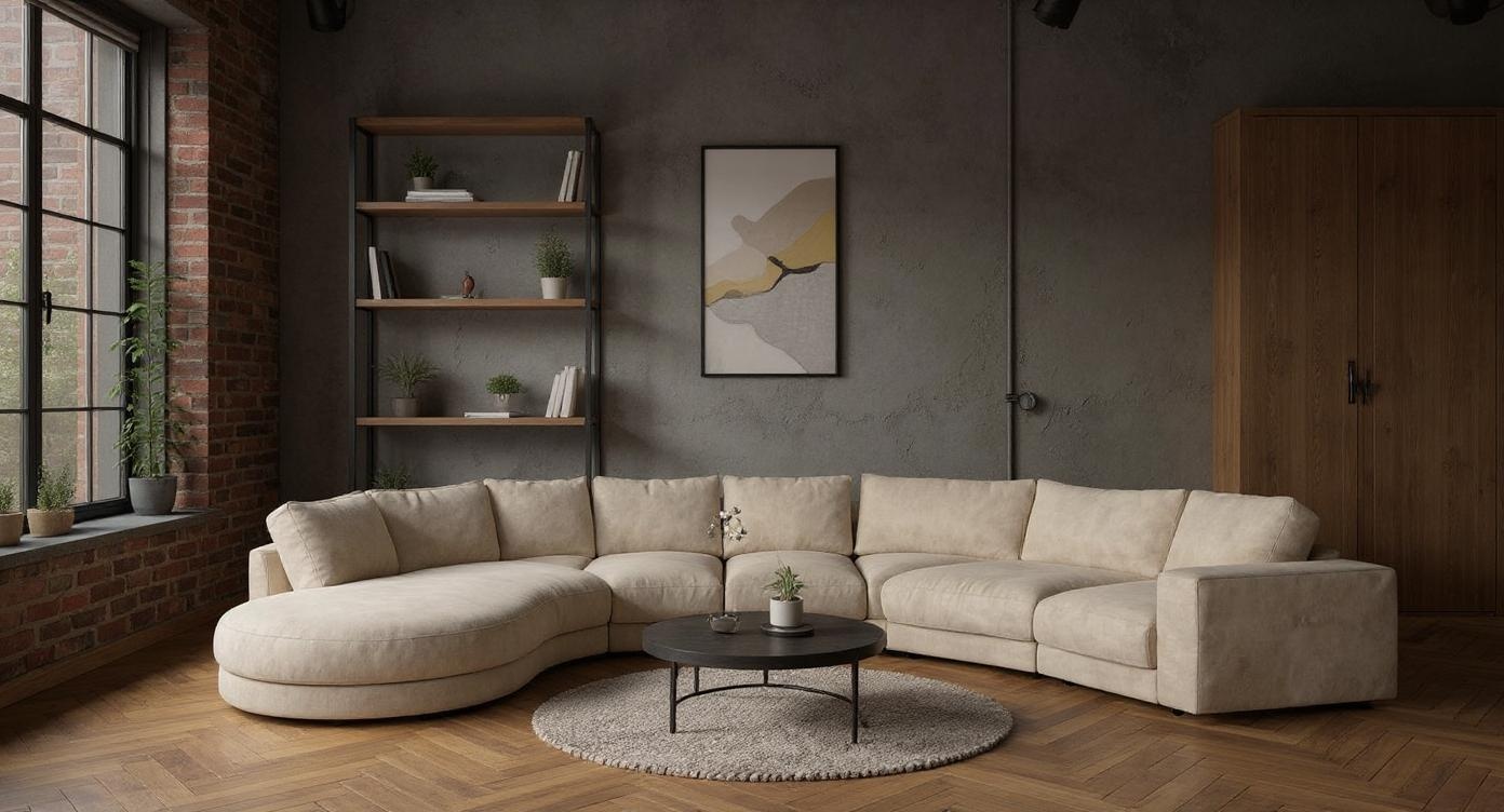 Elegantes 7-Sitzer Ecksofa mit hohem Komfort und stilvoller Stoffvielfalt