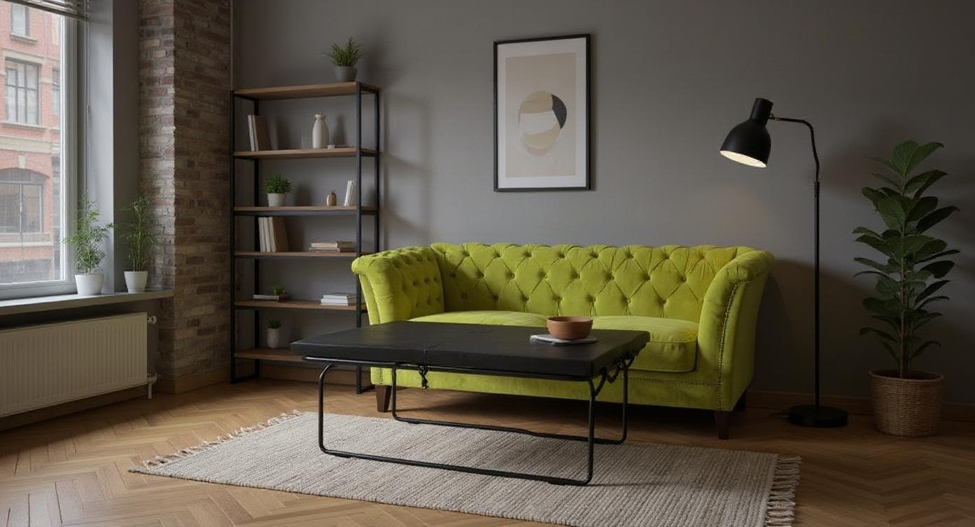 Elegantes Chesterfield 2-Sitzer mit Schlaffunktion und hochwertigem Komfort