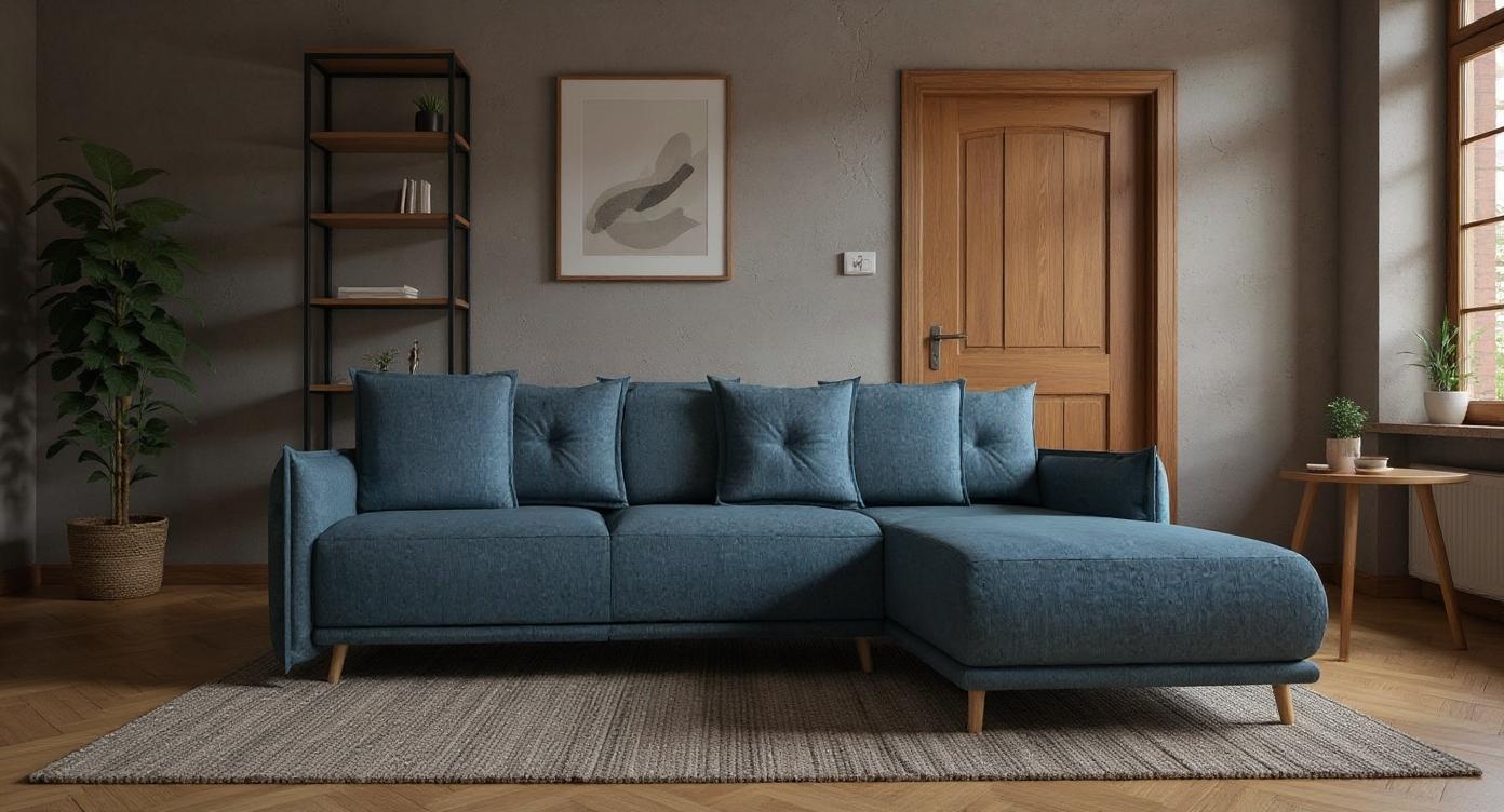 Elegantes Ecksofa mit Schlaffunktion und hochwertigem Stoff für ultimativen Komfort
