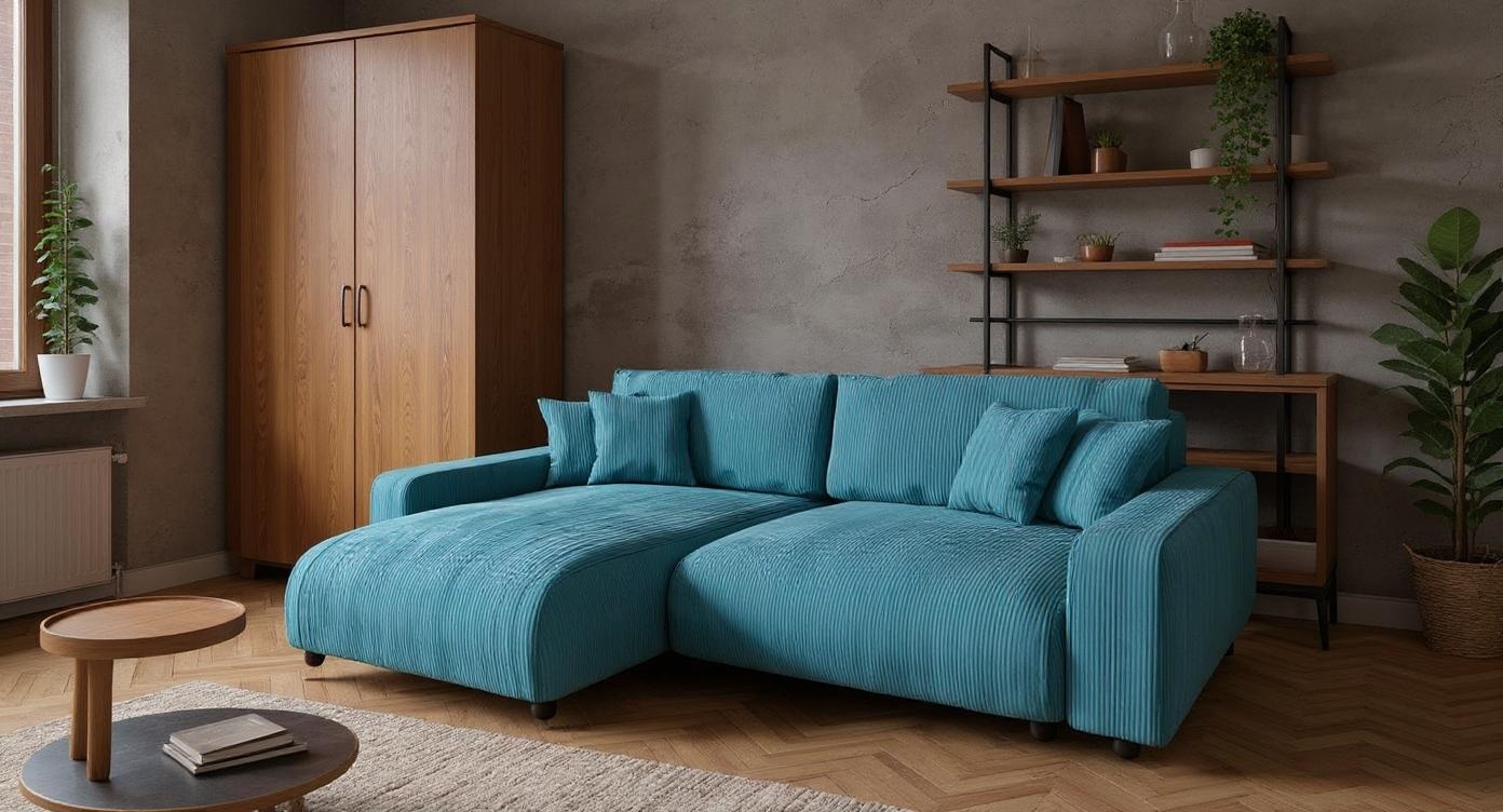 Elegantes Ecksofa mit Schlaffunktion und luxuriösem Sitzkomfort