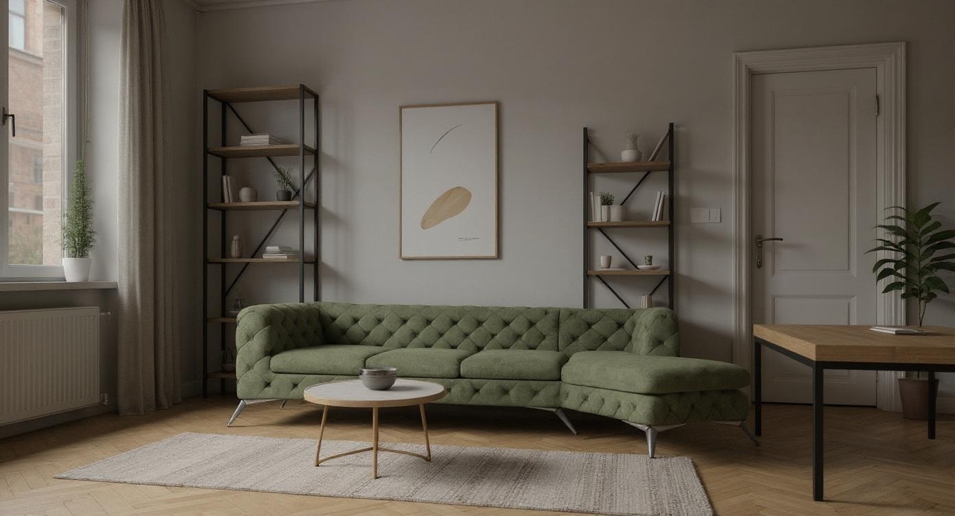 Elegantes Stoff-Ecksofa mit maximalem Liegekomfort