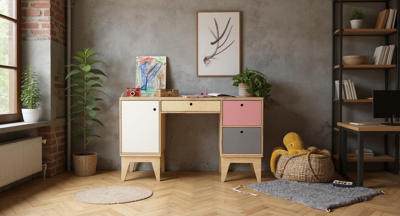 Innovativer Schreibtisch mit skandinavischem Charme für moderne Räume