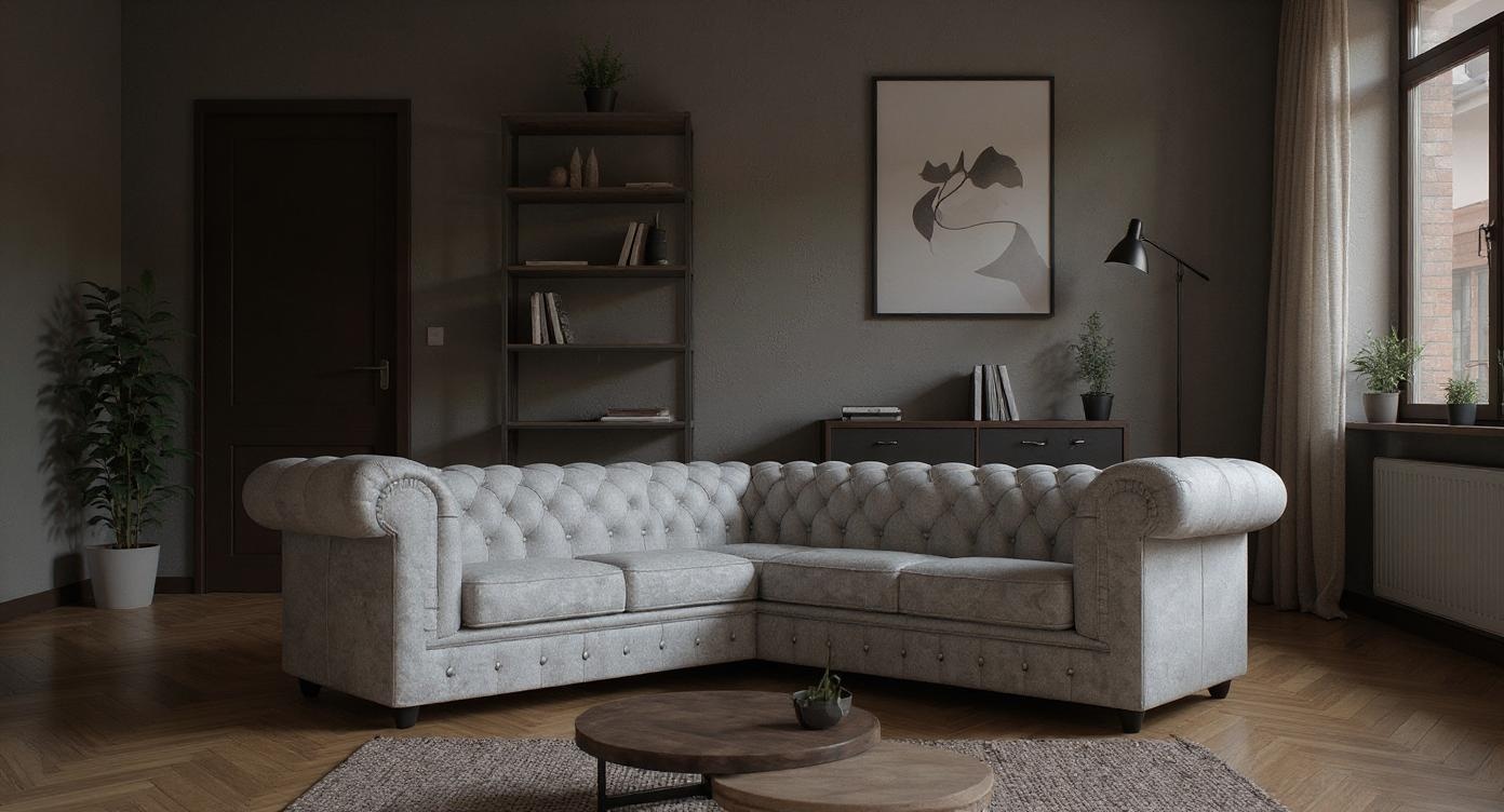 Luxuriöses Ecksofa mit hochwertigem Stoff und maximalem Liegekomfort
