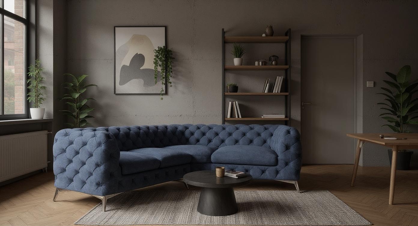 Luxuriöses Stoff-Ecksofa mit höchstem Liegekomfort