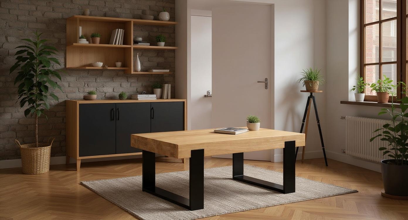 Moderner Couchtisch mit eleganter, nahtloser Designlinie