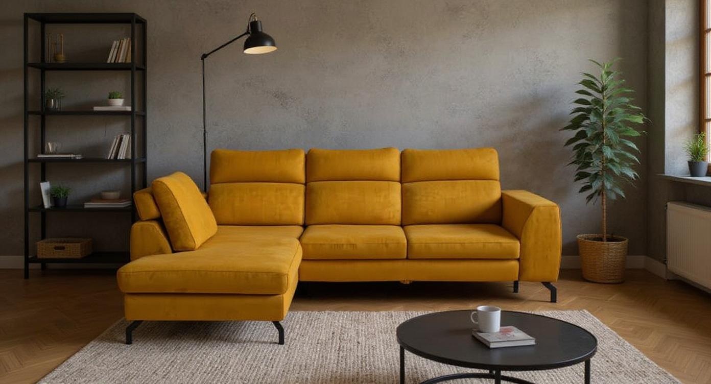 Modernes Ecksofa mit Schlaffunktion und hochwertigem Stoff für maximalen Komfort