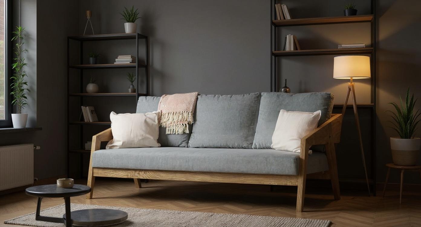 Modernes Komfortsofa mit eleganten Linien und praktischer Klappfunktion