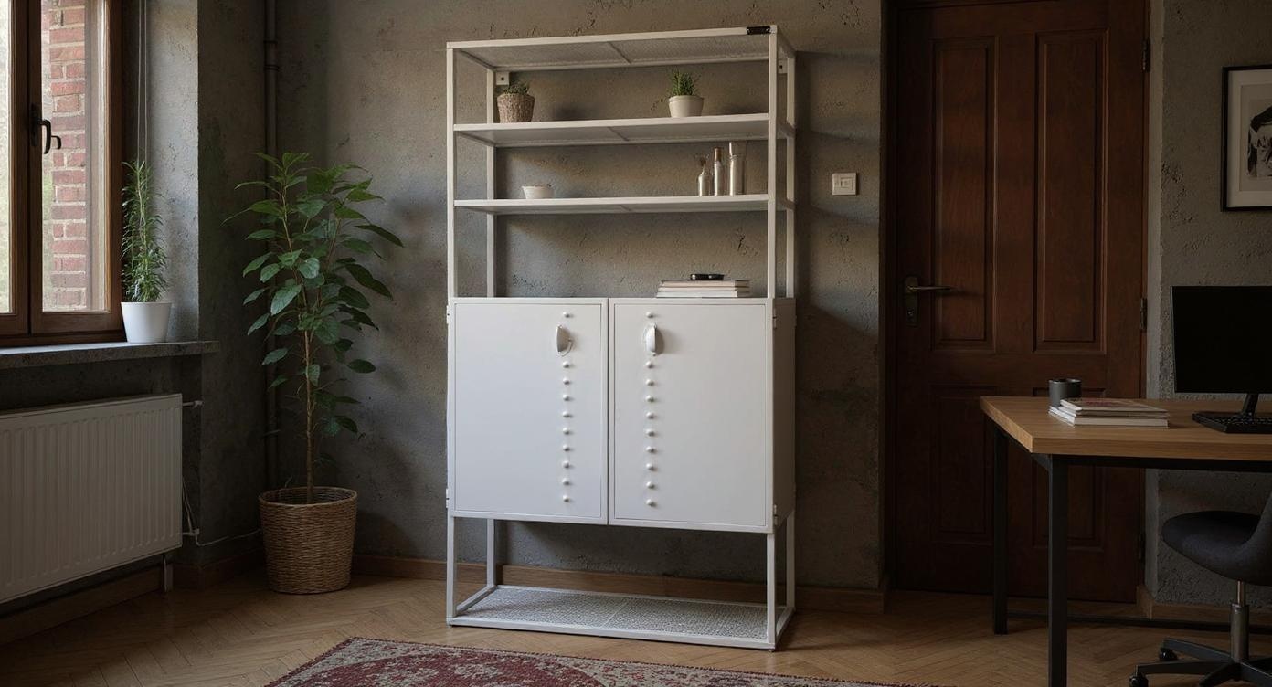 Modulares Loft-Regal mit robustem Stahlrahmen und Stauraum