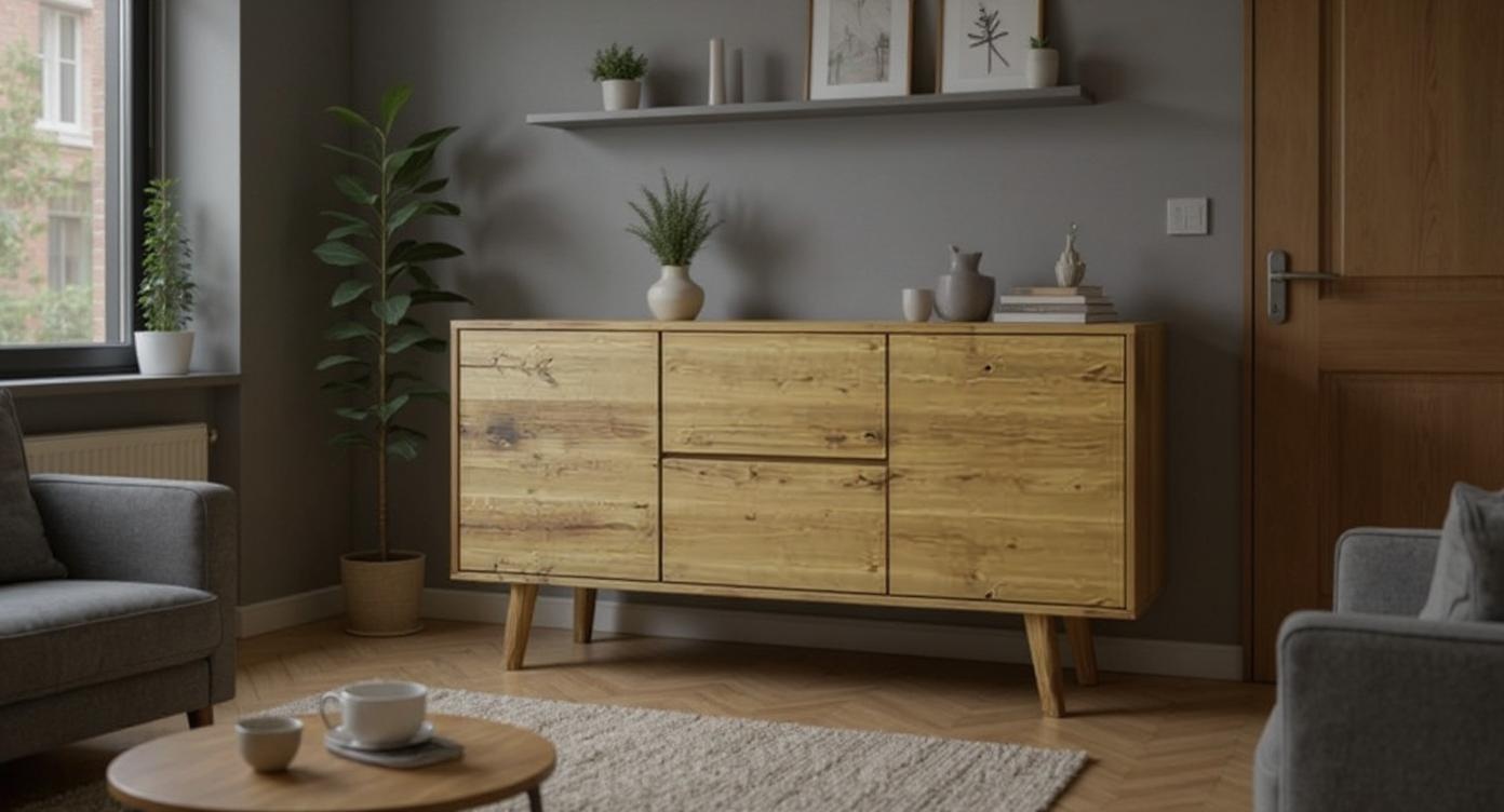 Vielseitige Design-Kommode mit individuellen Oberflächen und Holzoptionen